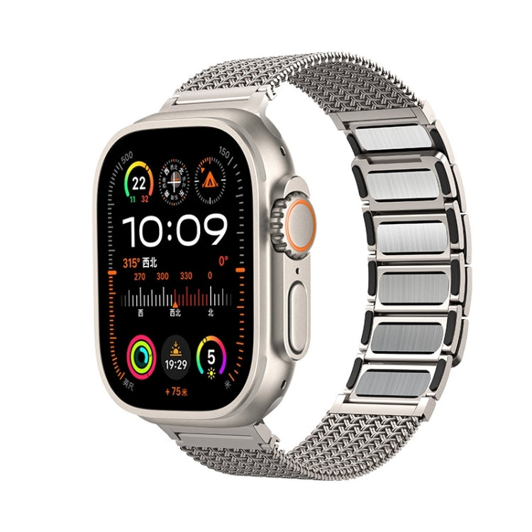 Cinturino per orologio in acciaio inossidabile con catena intrecciata con chiusura magnetica, For Apple Watch Series 8 41mm, For Apple Watch Series 8 45mm, For Apple Watch SE 2022 40mm, For Apple Watch SE 2022 44mm, For Apple Watch Series 7 41mm       ...