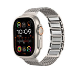 Cinturino per orologio in acciaio inossidabile con catena intrecciata con chiusura magnetica, For Apple Watch Series 8 41mm, For Apple Watch Series 8 45mm, For Apple Watch SE 2022 40mm, For Apple Watch SE 2022 44mm, For Apple Watch Series 7 41mm       ...