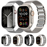 Cinturino per orologio in acciaio inossidabile con catena intrecciata con chiusura magnetica, For Apple Watch SE 2023 44mm, For Apple Watch SE 2023 40mm, For Apple Watch Ultra 2 49mm, For Apple Watch Series 9 45mm, For Apple Watch Series 9 41mm        ...