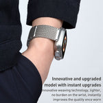 Cinturino per orologio in acciaio inossidabile con catena intrecciata con chiusura magnetica, For Apple Watch SE 2023 44mm, For Apple Watch SE 2023 40mm, For Apple Watch Ultra 2 49mm, For Apple Watch Series 9 45mm, For Apple Watch Series 9 41mm        ...