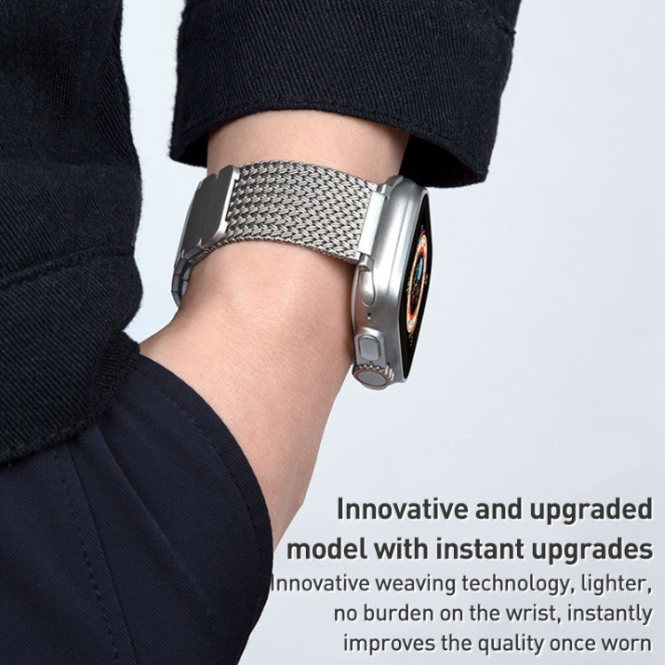 Cinturino per orologio in acciaio inossidabile con catena intrecciata con chiusura magnetica, For Apple Watch SE 2023 44mm, For Apple Watch SE 2023 40mm, For Apple Watch Ultra 2 49mm, For Apple Watch Series 9 45mm, For Apple Watch Series 9 41mm        ...