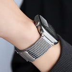Cinturino per orologio in acciaio inossidabile con catena intrecciata con chiusura magnetica, For Apple Watch Series 8 41mm, For Apple Watch Series 8 45mm, For Apple Watch SE 2022 40mm, For Apple Watch SE 2022 44mm, For Apple Watch Series 7 41mm       ...