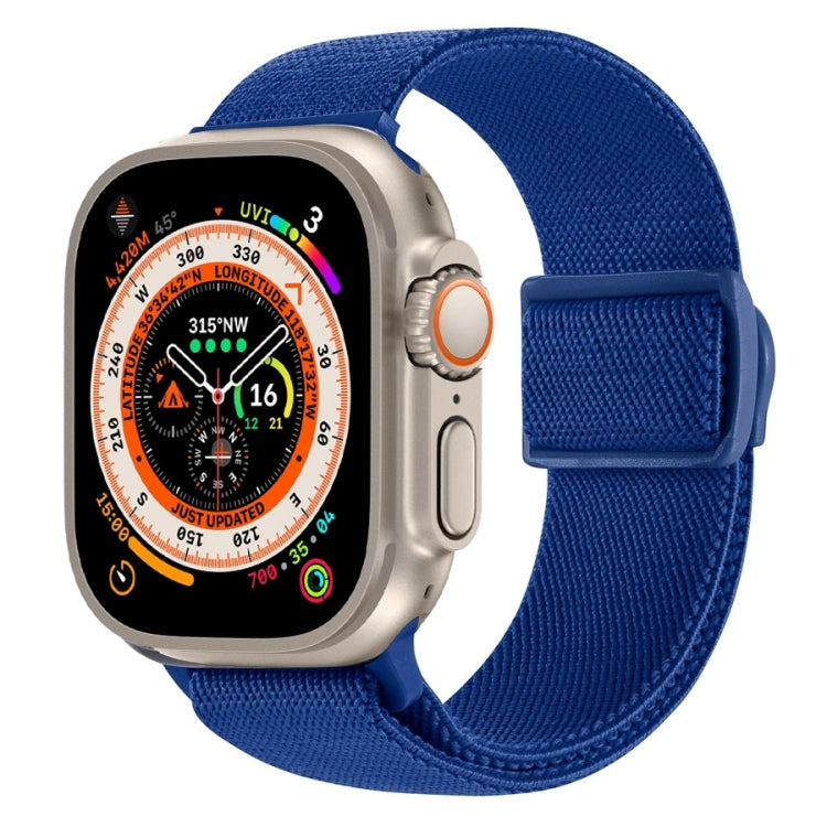 Cinturino per orologio in nylon con fibbia a scatto con trama in fibra di carbonio, For Apple Watch Ultra 2 49mm