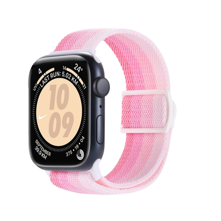 Cinturino per orologio in nylon con fibbia a scatto con trama in fibra di carbonio, For Apple Watch Series 9 45mm