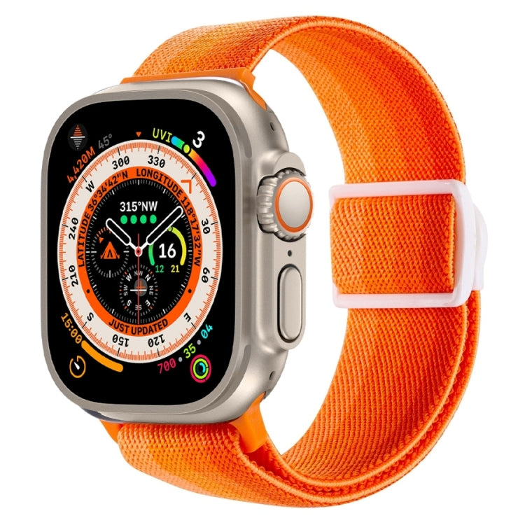 Cinturino per orologio in nylon con fibbia a scatto con trama in fibra di carbonio, For Apple Watch Ultra 49mm