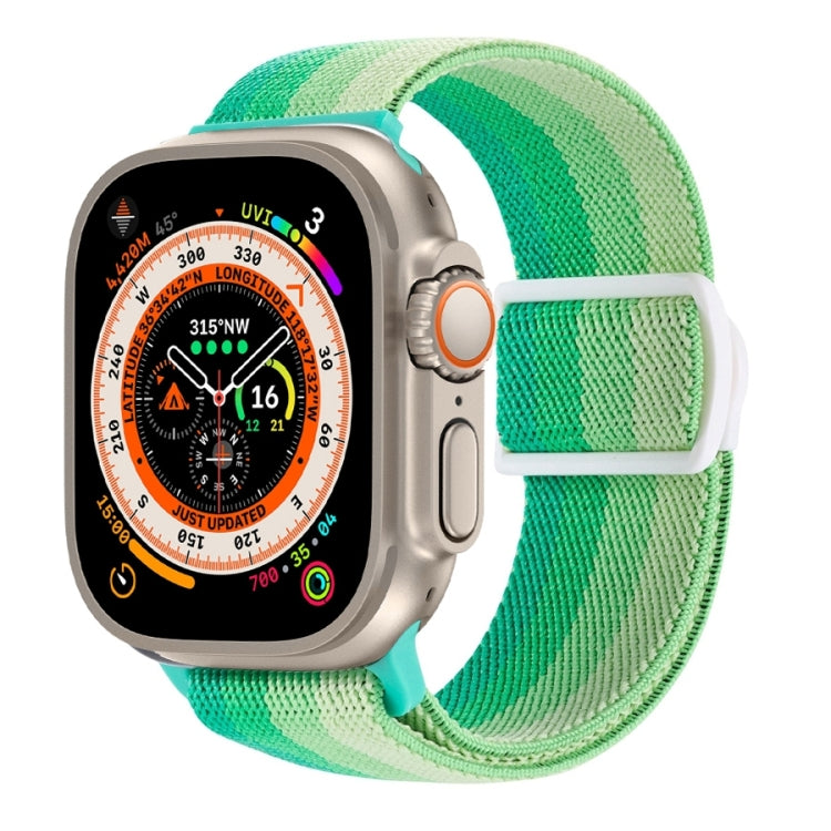 Cinturino per orologio in nylon con fibbia a scatto con trama in fibra di carbonio, For Apple Watch Ultra 49mm