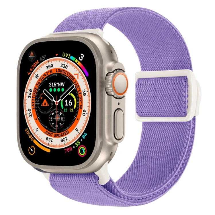 Cinturino per orologio in nylon con fibbia a scatto con trama in fibra di carbonio, For Apple Watch Ultra 49mm