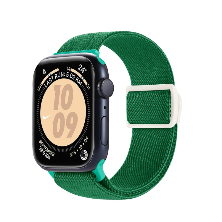Cinturino per orologio in nylon con fibbia a scatto con trama in fibra di carbonio, For Apple Watch Series 7 45mm