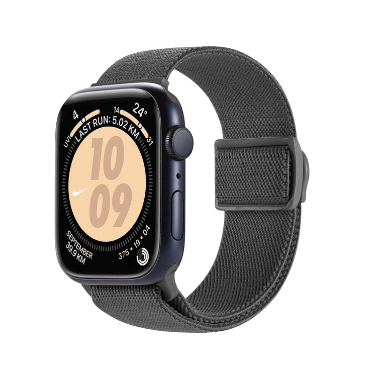Cinturino per orologio in nylon con fibbia a scatto con trama in fibra di carbonio, For Apple Watch Series 5 44mm