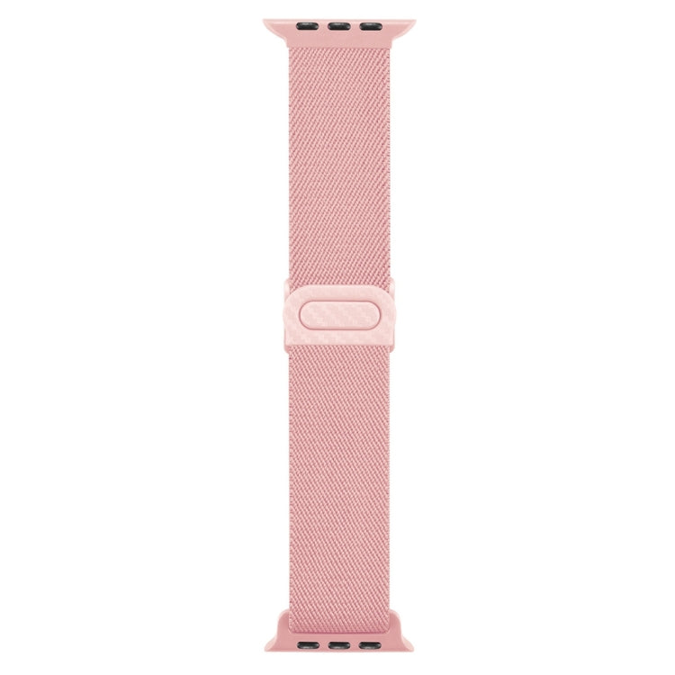 Cinturino per orologio in nylon con fibbia a scatto con trama in fibra di carbonio, For Apple Watch Series 5 40mm