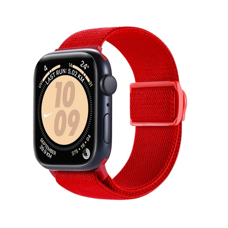 Cinturino per orologio in nylon con fibbia a scatto con trama in fibra di carbonio, For Apple Watch Series 4 44mm