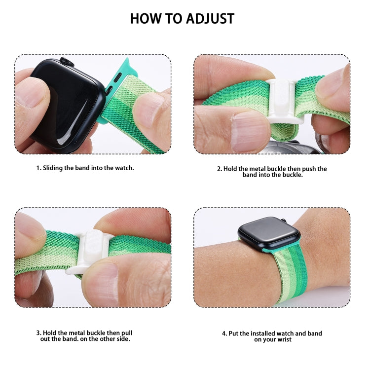 Cinturino per orologio in nylon con fibbia a scatto con trama in fibra di carbonio, For Apple Watch Series 5 40mm
