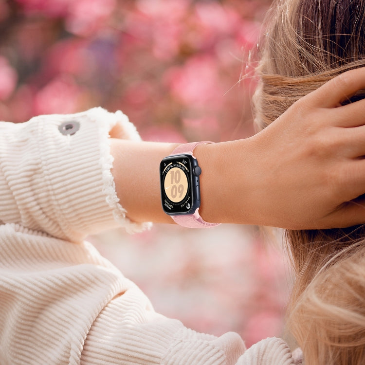 Cinturino per orologio in nylon con fibbia a scatto con trama in fibra di carbonio, For Apple Watch Series 4 44mm