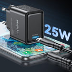 Caricabatterie rapido GaN USB-C 25W Yesido YC62