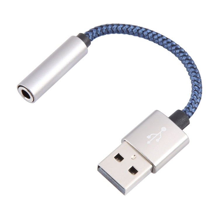 Adattatore audio USB maschio a femmina 3,5 mm intrecciato