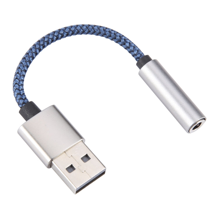 Adattatore audio USB maschio a femmina 3,5 mm intrecciato