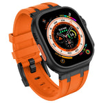 Cinturino per orologio in silicone liquido a grana di pietra, For Apple Watch SE 2023 44mm, For Apple Watch Ultra 2 49mm