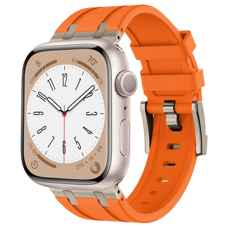 Cinturino per orologio in silicone liquido a grana di pietra, For Apple Watch SE 2023 44mm, For Apple Watch Ultra 2 49mm
