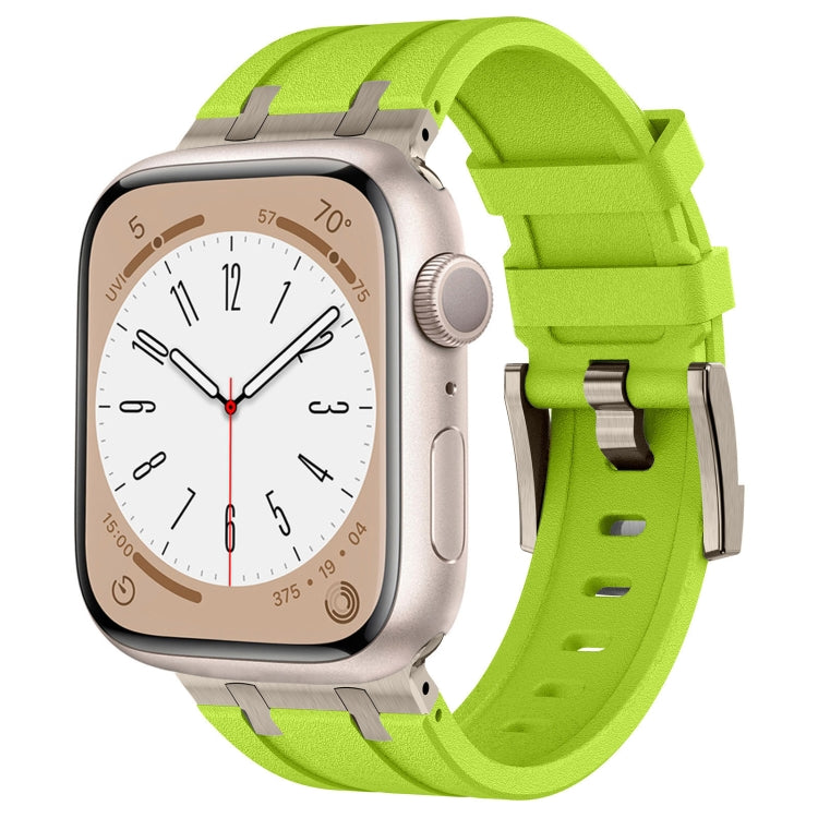 Cinturino per orologio in silicone liquido a grana di pietra, For Apple Watch SE 2023 44mm, For Apple Watch Ultra 2 49mm