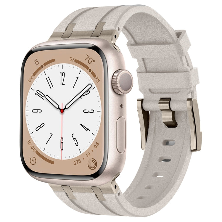 Cinturino per orologio in silicone liquido a grana di pietra, For Apple Watch SE 2023 44mm, For Apple Watch Ultra 2 49mm