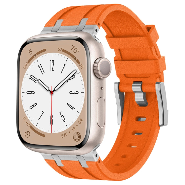 Cinturino per orologio in silicone liquido a grana di pietra, For Apple Watch SE 2023 44mm, For Apple Watch Ultra 2 49mm