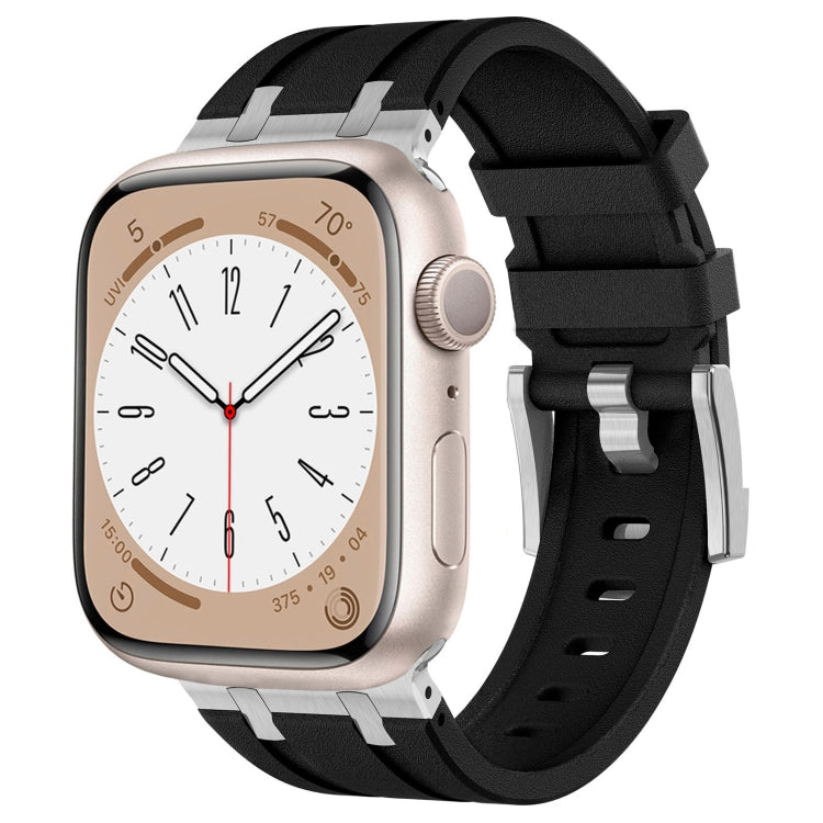 Cinturino per orologio in silicone liquido a grana di pietra, For Apple Watch SE 2023 44mm, For Apple Watch Ultra 2 49mm