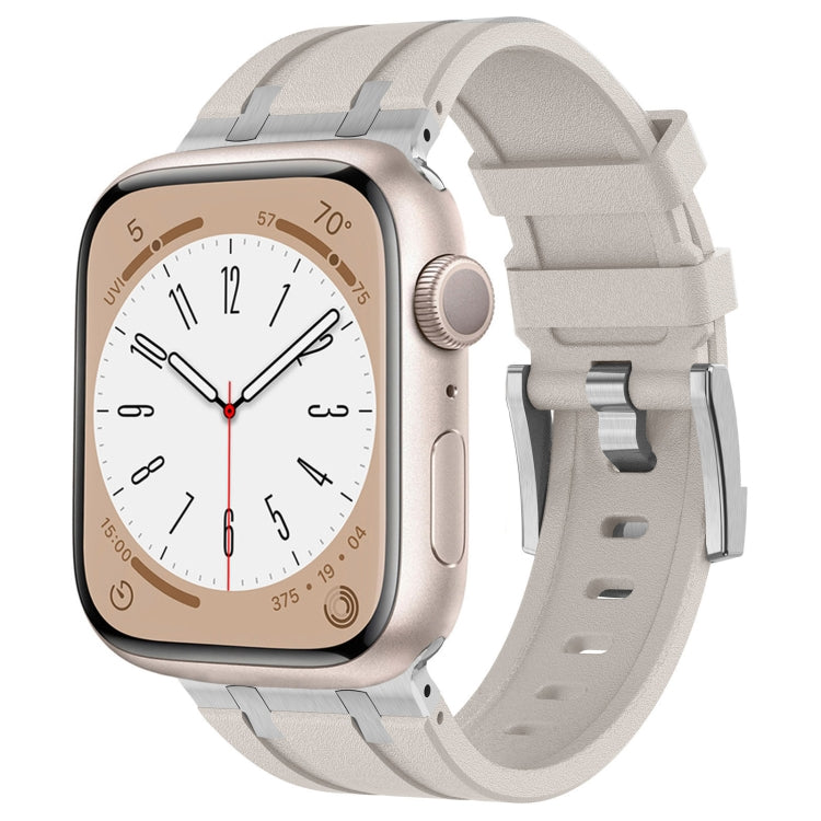 Cinturino per orologio in silicone liquido a grana di pietra, For Apple Watch SE 2023 44mm, For Apple Watch Ultra 2 49mm