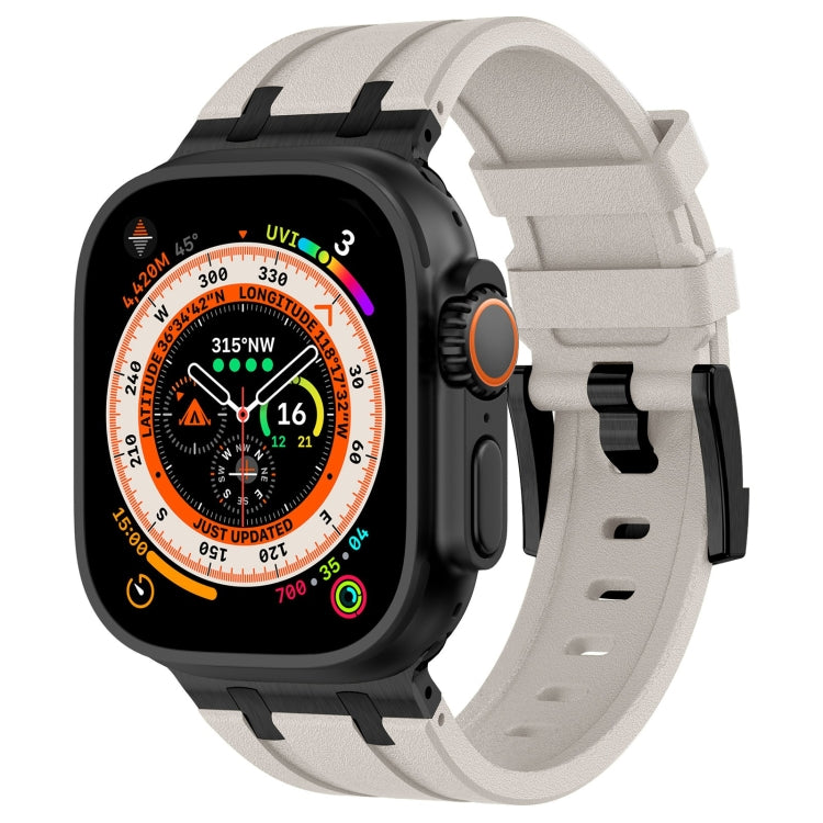 Cinturino per orologio in silicone liquido a grana di pietra, For Apple Watch SE 2023 44mm, For Apple Watch Ultra 2 49mm