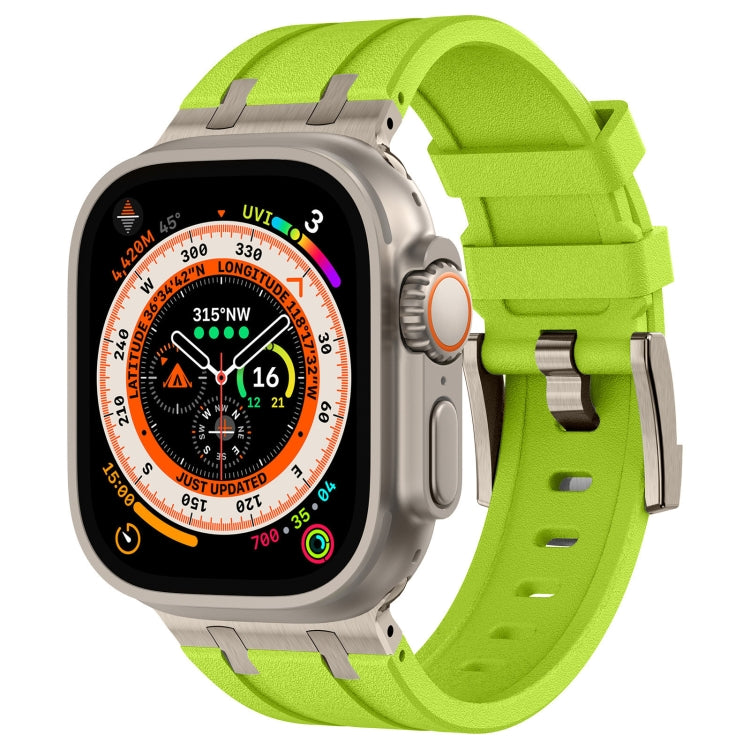 Cinturino per orologio in silicone liquido a grana di pietra, For Apple Watch SE 2023 44mm, For Apple Watch Ultra 2 49mm