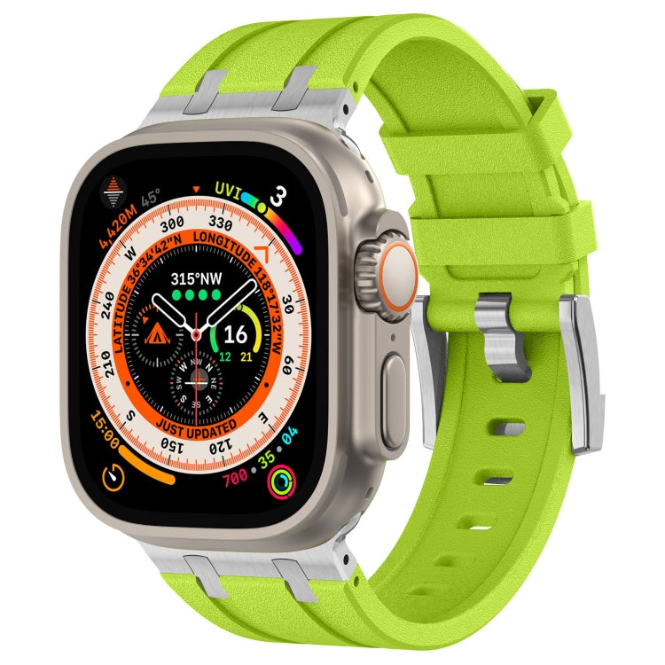 Cinturino per orologio in silicone liquido a grana di pietra, For Apple Watch SE 2023 44mm, For Apple Watch Ultra 2 49mm