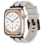 Cinturino per orologio in silicone liquido a grana di pietra, For Apple Watch Series 9 45mm, For Apple Watch Ultra 49mm