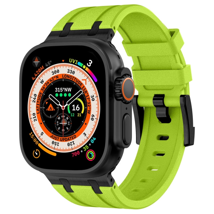 Cinturino per orologio in silicone liquido a grana di pietra, For Apple Watch Series 9 45mm, For Apple Watch Ultra 49mm