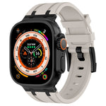Cinturino per orologio in silicone liquido a grana di pietra, For Apple Watch Series 9 45mm, For Apple Watch Ultra 49mm