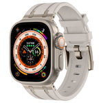Cinturino per orologio in silicone liquido a grana di pietra, For Apple Watch Series 9 45mm, For Apple Watch Ultra 49mm