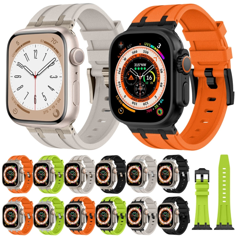 Cinturino per orologio in silicone liquido a grana di pietra, For Apple Watch SE 2023 44mm, For Apple Watch Ultra 2 49mm