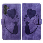 Custodia per telefono in pelle con penna a cuore e gatto in rilievo, For Samsung Galaxy A14 5G, For Samsung Galaxy A13 4G / 5G / A04, For Samsung Galaxy A53 5G, For Samsung Galaxy A33 5G