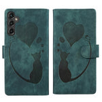 Custodia per telefono in pelle con penna a cuore e gatto in rilievo, For Samsung Galaxy A14 5G, For Samsung Galaxy A13 4G / 5G / A04, For Samsung Galaxy A53 5G, For Samsung Galaxy A33 5G