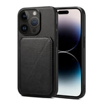 Custodia per telefono con doppio slot per scheda D04 in vitello texture, For iPhone 16 Pro, For iPhone 16 Plus, For iPhone 16, For iPhone 15 Pro Max, For iPhone 15 Pro, For iPhone 15 Plus