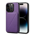 Custodia per telefono con doppio slot per scheda D04 in vitello texture, For iPhone 16 Pro, For iPhone 16 Plus, For iPhone 16, For iPhone 15 Pro Max, For iPhone 15 Pro, For iPhone 15 Plus