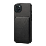 Custodia per telefono con doppio slot per scheda D04 in vitello texture, For iPhone 16 Pro, For iPhone 16 Plus, For iPhone 16, For iPhone 15 Pro Max, For iPhone 15 Pro, For iPhone 15 Plus