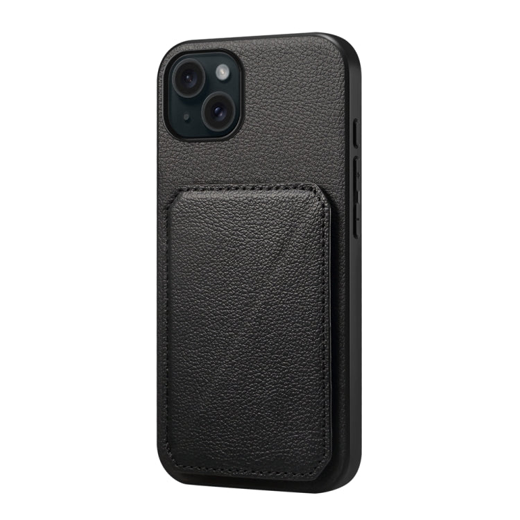 Custodia per telefono con doppio slot per scheda D04 in vitello texture, For iPhone 16 Pro, For iPhone 16 Plus, For iPhone 16, For iPhone 15 Pro Max, For iPhone 15 Pro, For iPhone 15 Plus