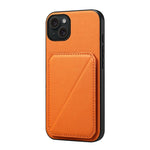Custodia per telefono con doppio slot per scheda D04 in vitello texture, For iPhone 16 Pro, For iPhone 16 Plus, For iPhone 16, For iPhone 15 Pro Max, For iPhone 15 Pro, For iPhone 15 Plus