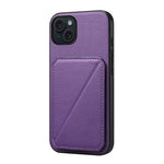 Custodia per telefono con doppio slot per scheda D04 in vitello texture, For iPhone 16 Pro, For iPhone 16 Plus, For iPhone 16, For iPhone 15 Pro Max, For iPhone 15 Pro, For iPhone 15 Plus