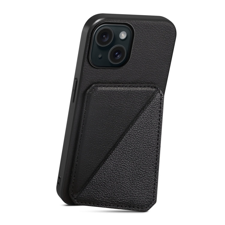 Custodia per telefono con doppio slot per scheda D04 in vitello texture, For iPhone 15, For iPhone 14 Plus, For iPhone 14, For iPhone 14 Pro, For iPhone 14 Pro Max, For iPhone 13 Pro Max