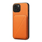 Custodia per telefono con doppio slot per scheda D04 in vitello texture, For iPhone 15, For iPhone 14 Plus, For iPhone 14, For iPhone 14 Pro, For iPhone 14 Pro Max, For iPhone 13 Pro Max