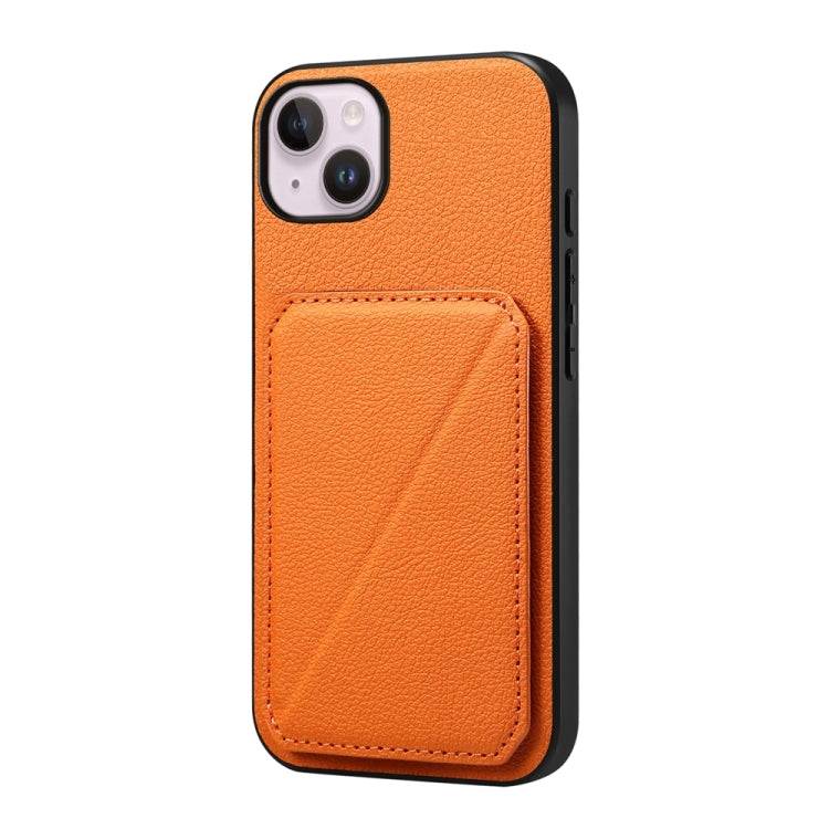 Custodia per telefono con doppio slot per scheda D04 in vitello texture, For iPhone 15, For iPhone 14 Plus, For iPhone 14, For iPhone 14 Pro, For iPhone 14 Pro Max, For iPhone 13 Pro Max