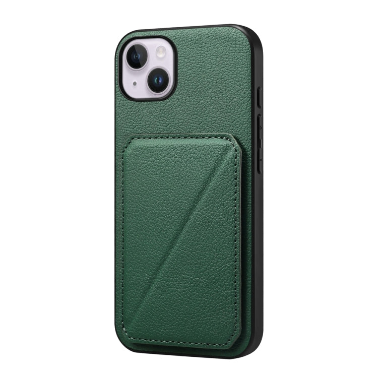 Custodia per telefono con doppio slot per scheda D04 in vitello texture, For iPhone 15, For iPhone 14 Plus, For iPhone 14, For iPhone 14 Pro, For iPhone 14 Pro Max, For iPhone 13 Pro Max