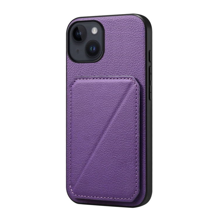 Custodia per telefono con doppio slot per scheda D04 in vitello texture, For iPhone 15, For iPhone 14 Plus, For iPhone 14, For iPhone 14 Pro, For iPhone 14 Pro Max, For iPhone 13 Pro Max