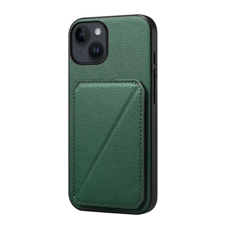 Custodia per telefono con doppio slot per scheda D04 in vitello texture, For iPhone 15, For iPhone 14 Plus, For iPhone 14, For iPhone 14 Pro, For iPhone 14 Pro Max, For iPhone 13 Pro Max