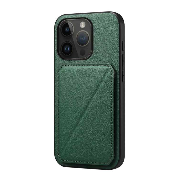 Custodia per telefono con doppio slot per scheda D04 in vitello texture, For iPhone 15, For iPhone 14 Plus, For iPhone 14, For iPhone 14 Pro, For iPhone 14 Pro Max, For iPhone 13 Pro Max